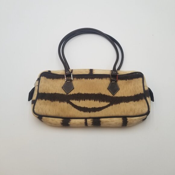 Valentino Garavani vintage animal print beige brown shoulder bag - Picture 2 of 12